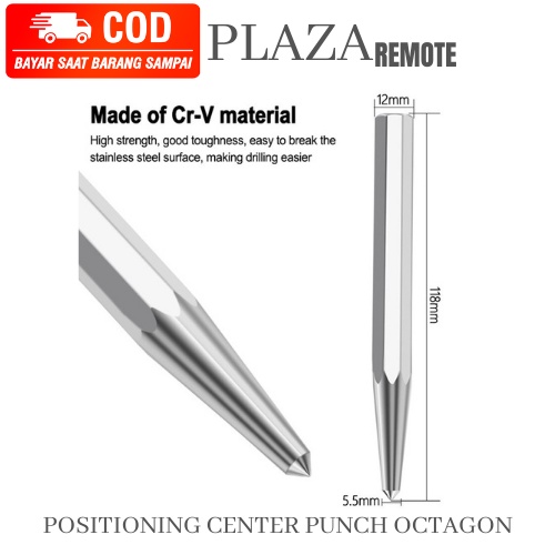 positioning center punch Pelubang Pusat Pelubang Segi Delapan kerucut