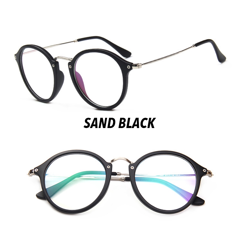 （YUZHU）COD Bayar di Tempat Minus 0°~-400° Korean Design Retro Bulat Kacamata Eyeglasses Wanita/Pria