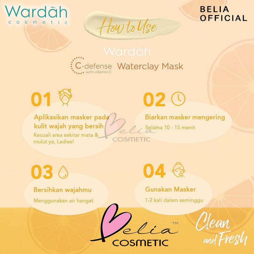 ❤ BELIA ❤ WARDAH C-Defense Series | C Defense Face Mist Creamy Wash Serum Waterclay Mask