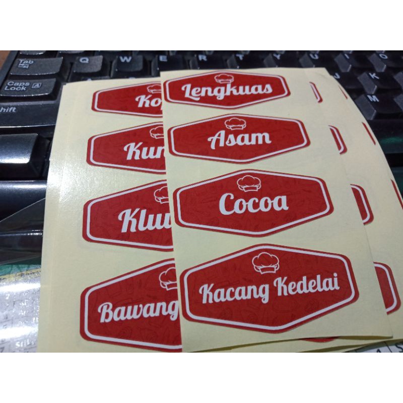 STIKER LABEL BUMBU DAPUR | STIKER CUSTOM MURAH