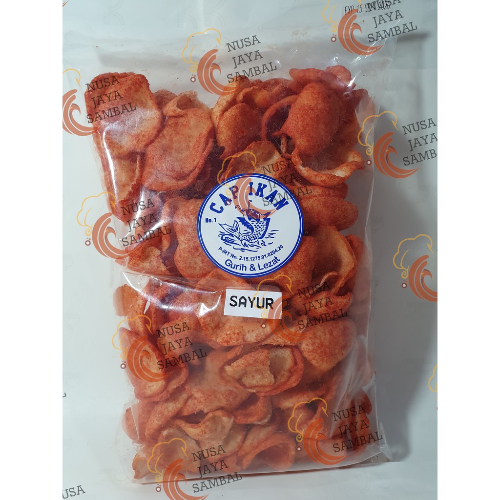 

Snack Sayur Cap ikan Kerupuk Pedas khas Medan 250 Gram