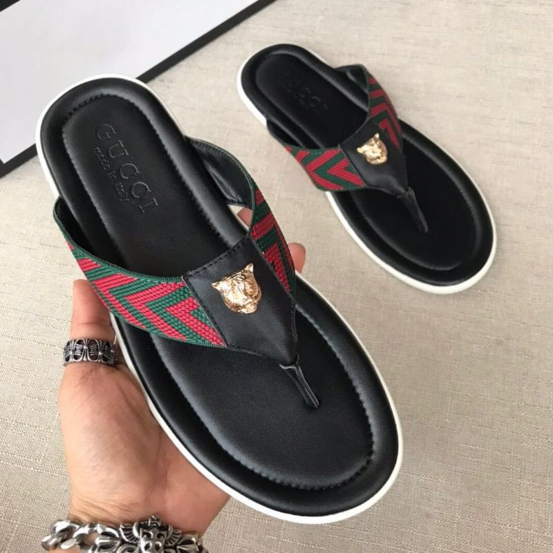 sandal gucci flat selop slide cowok sendal pria mirror slippers