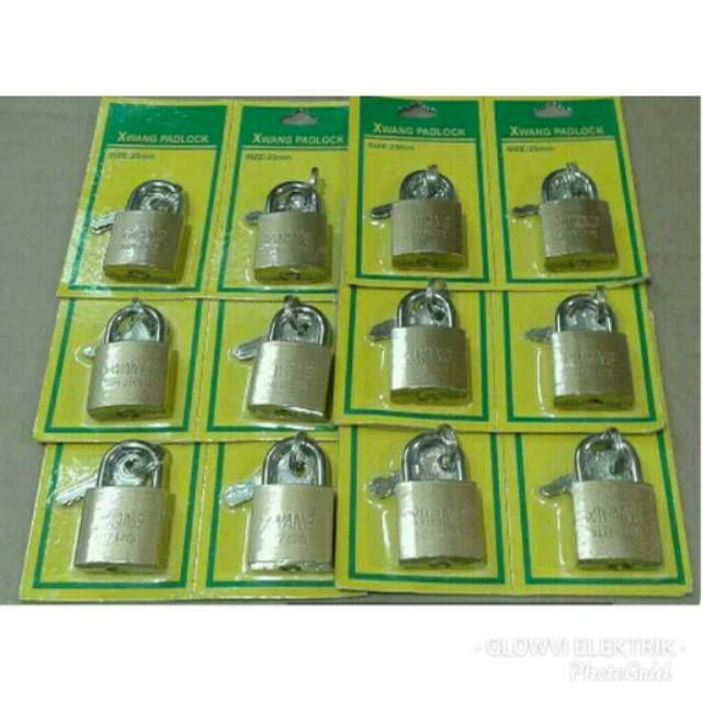 GEMBOK KOPER 25 MM KUNINGAN - GEMBOK TAS 25 MM KUNINGAN - GEMBOK RANSEL 25 MM KUNINGAN
