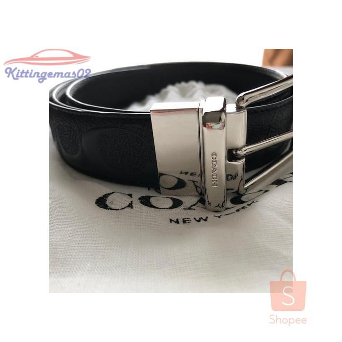 IKAT PINGGANG PRIA GESPER SABUK KTG2I312 BELT COACH ORIGINAL