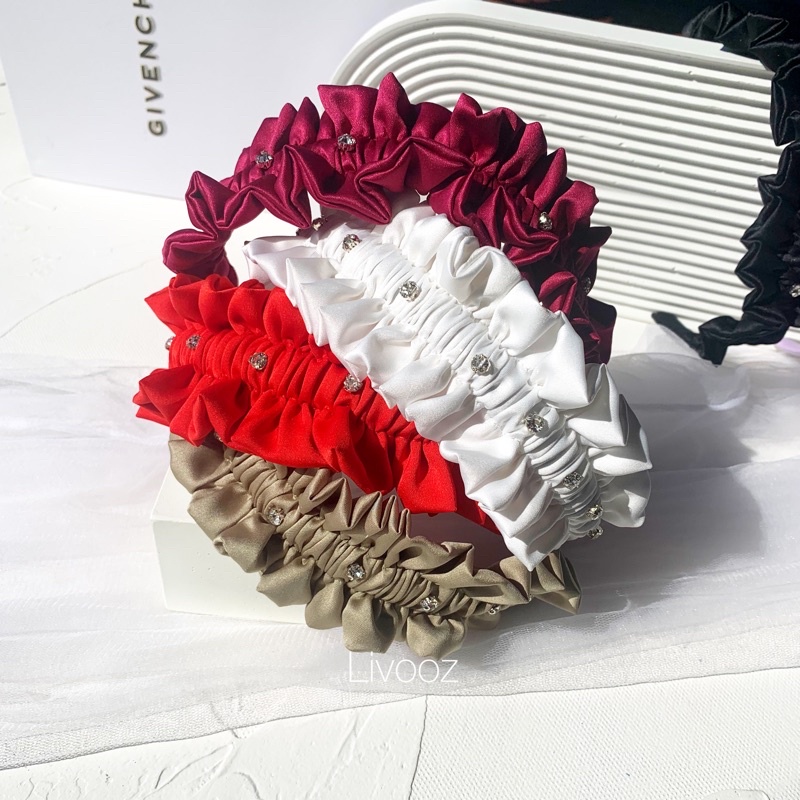 Elizabeth Ruffle Headband bando bandana korea bando nagita