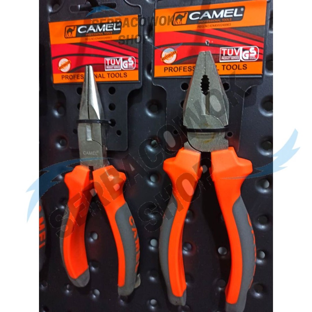 Camel Paket Tang Kombinasi-Potong-Lancip 6 Inch Chrome Fiber Termurah Berkualitas