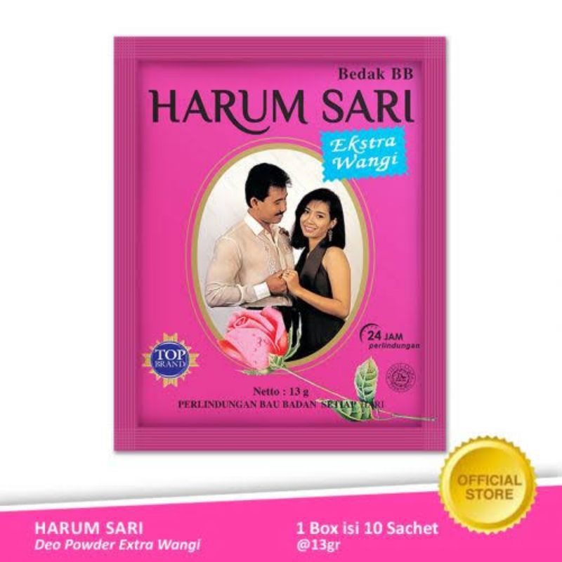 ORIGINAL BEDAK BB HARUM SARI 1 BOX 10 SACHET / BEDAK KETEK HARUM SARI EKSTRA WANGI