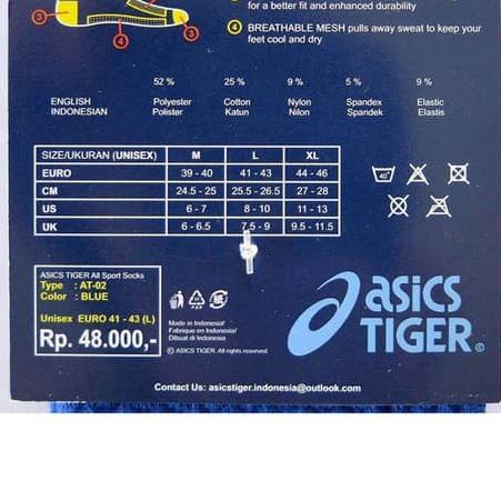 ○ FREE ONGKIR Kaos Kaki AsicsTiger 1B Sepatu Tenis Meja Pingpong Bet Bat DHS ❂