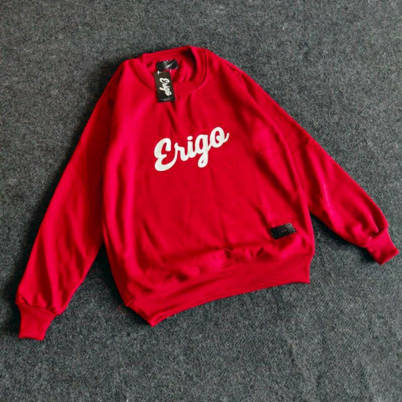 CrewNeck Erigo Sablon Pria Wanita Sweater erigo