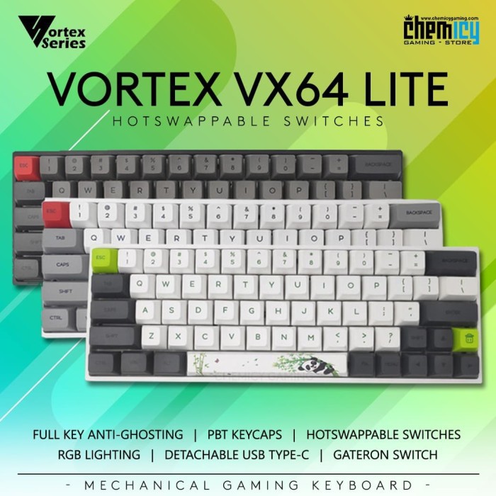  Vortex VX64  Lite Hotswap Mechanical Gaming keyboard 