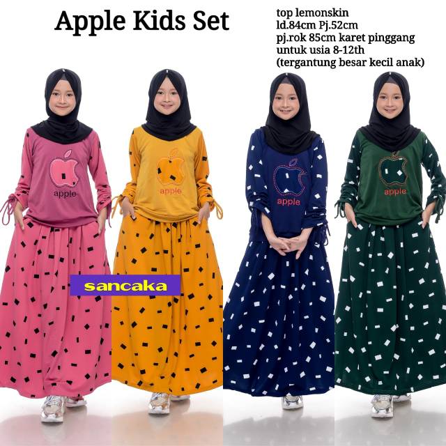 Apple Kids Set / Setelan Anak Perempuan by Sancaka