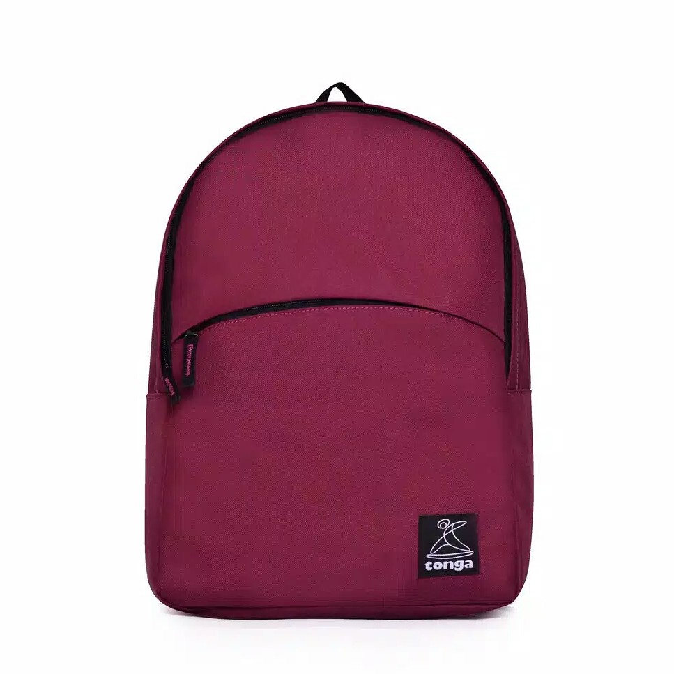 Tas Ransel Punggung Backpack Pria Wanita Kasual Merk Tonga Warna Merah Maroon 31MR012508