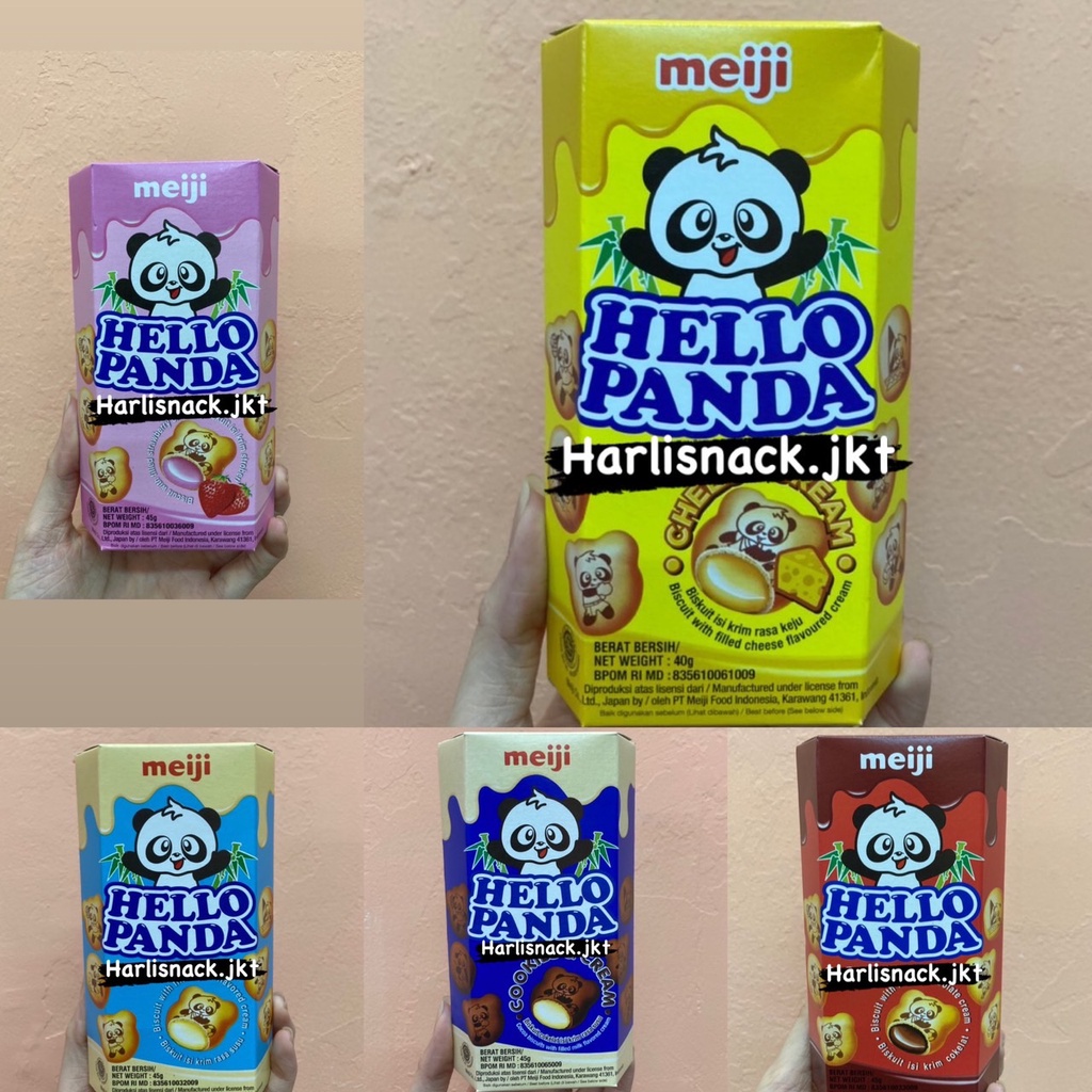 

45g Meiji Hello Panda Chocolate / Strawberry / Milk Vanilla / Cheese / Cookies & Cream