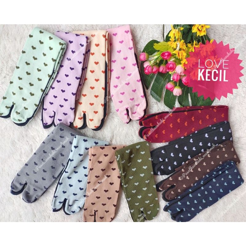 [ 12 PASANG] Kaos kaki motif love kecil best seller