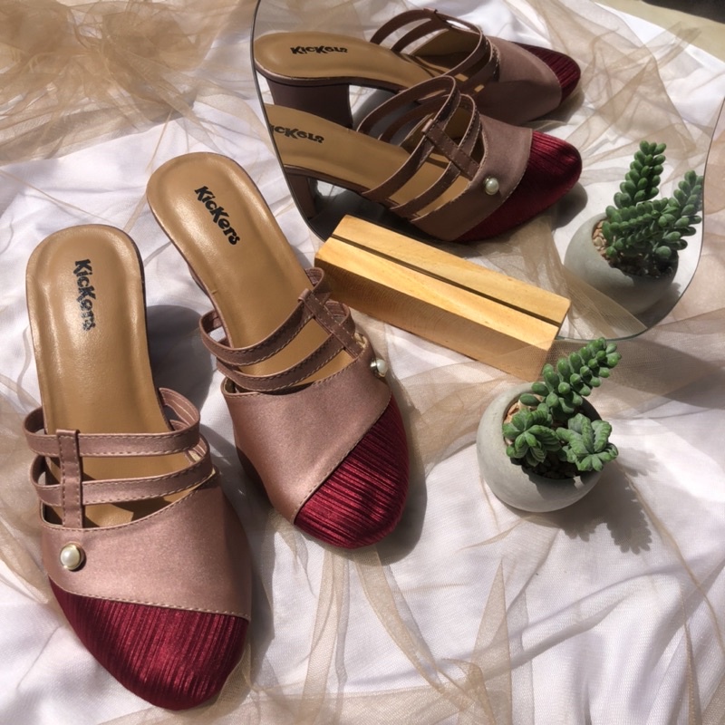 NEW ARIVAL SANDAL SLOP HAK TAHU 5cm HIGHHEELS SALSA TERBARU HAK CHUNKY SELOP 2WARNA MUTIARA KOREA TERLARIS SANDAL WANITA TERBARU SENDAL MULES WANITA CASUAL KEKINIAN MURAH SELOP FLIP FLOP SANDAL PEREMPUAN BUSTONG Sandal Wanita Teplek Tali Mules Murah Selop