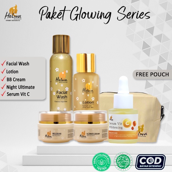 PAKET GLOWING ULTIMATE (WAJIB KONSUL) HELWA BEAUTYCARE FREE POUCH