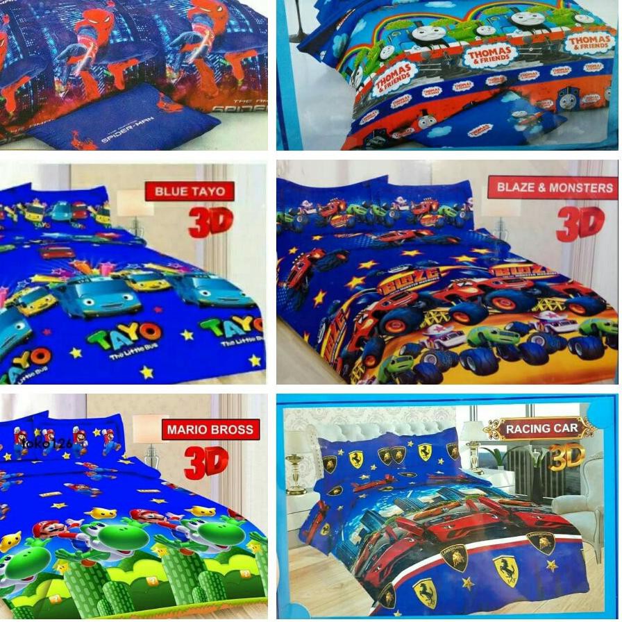 ♩ RC Sprei Bonita Single Ukuran 120 motif Minimalis dan Anak Cute Camelia Leaf Rosabella Doraemon ➻