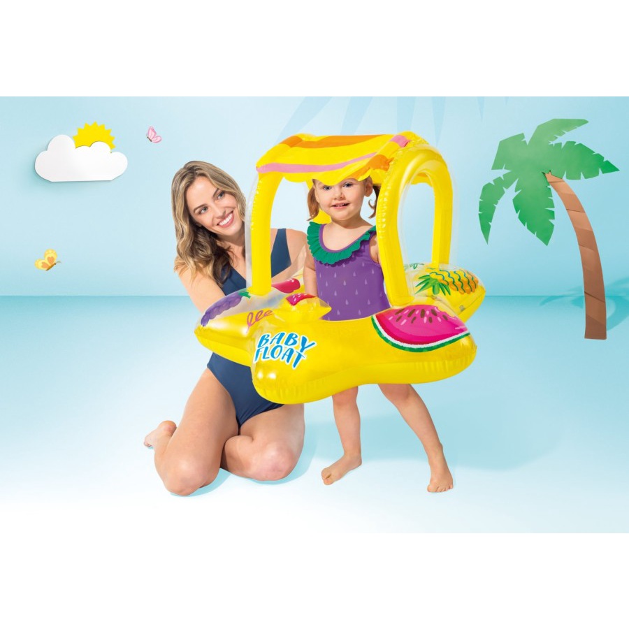 INTEX 56573 Baby Kiddie Float kanopi / Ban Renang Bayi + Pelindung UV