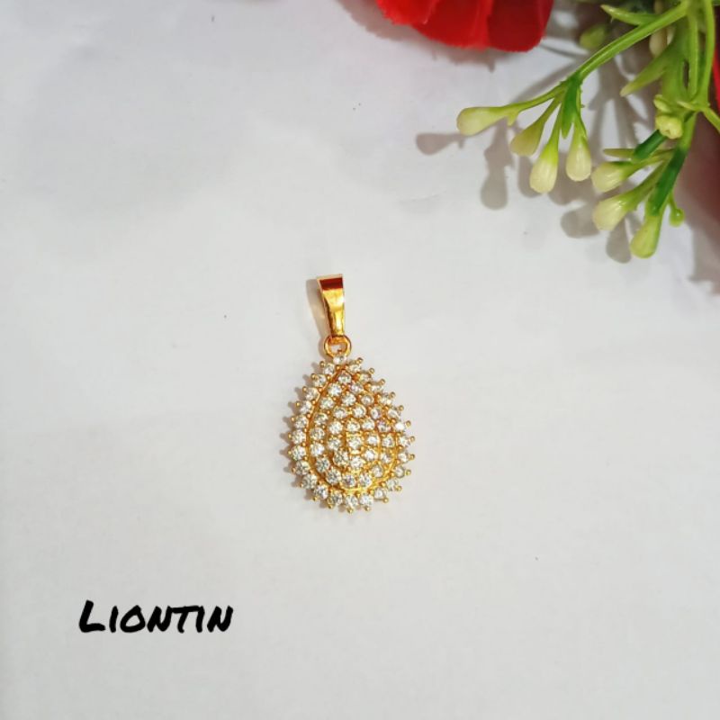 Kalung Dewasa permata zircon menawan varian warna Gold&amp;Silver emas18k tidak karat termurah