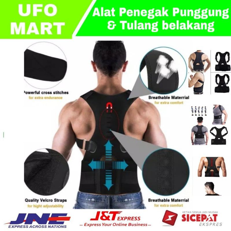 Penyangga Punggung PRIA WANITA ANAK Magnetik Penegak Badan Bungkuk Tulang Belakang posture corrector