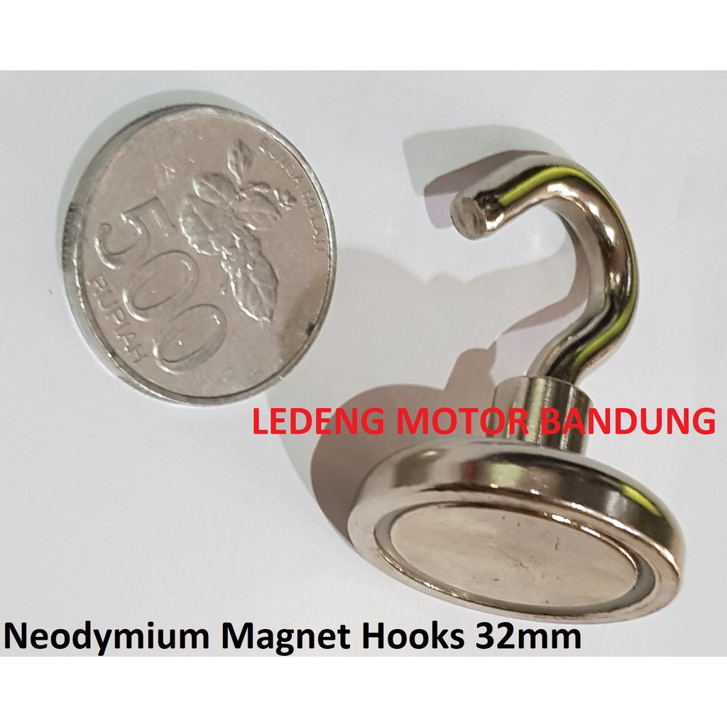 Neodymium Magnet Hooks 16mm 32mm Gantungan Barang Strong Magnetic Hanger