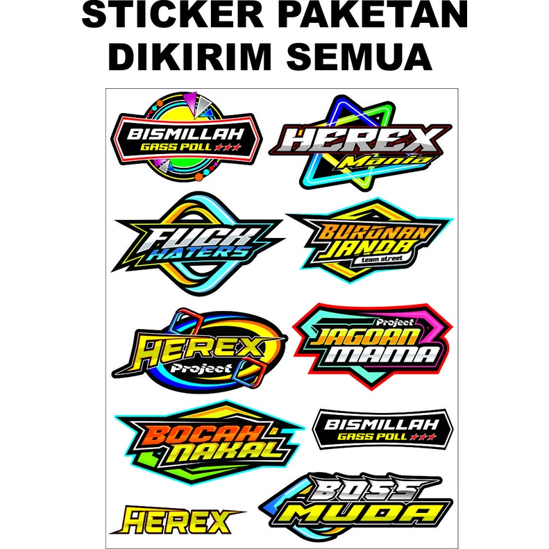 STICKER BUAT MOTOR MOTIF KEREN / STIKER MURAH MOTIF RACING /VARIASI STICKER CUSTOM UNIVERSAL / STIKE