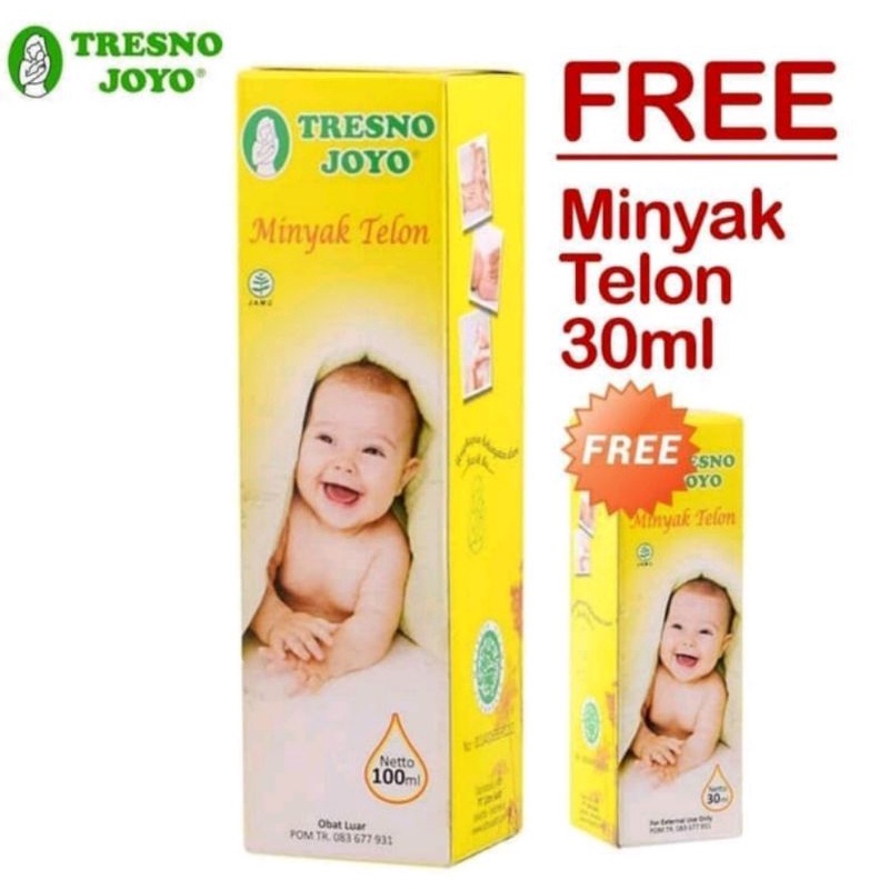 Tresno Joyo Minyak Telon Bayi Isi 100ml Free 30ml