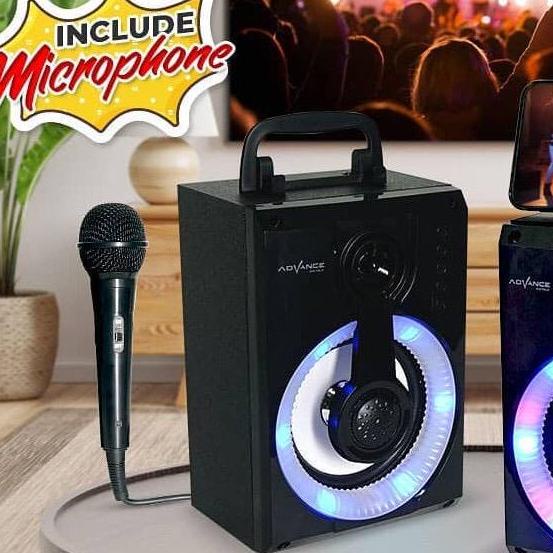 Diskon Gembira Speaker Advance S50 Bluetooth plus Mic karaoke portable