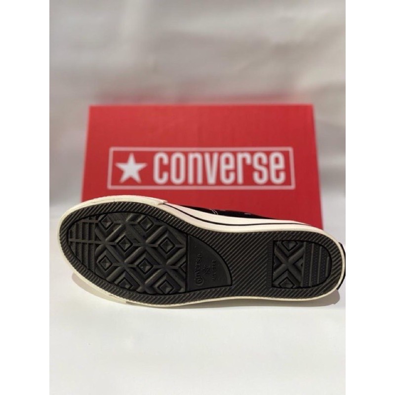 SEPATU SEKOLAH PRIA WANITA CONVERS1995 ALL STAR PENDEK FULL HITAM POLOS IMPORT