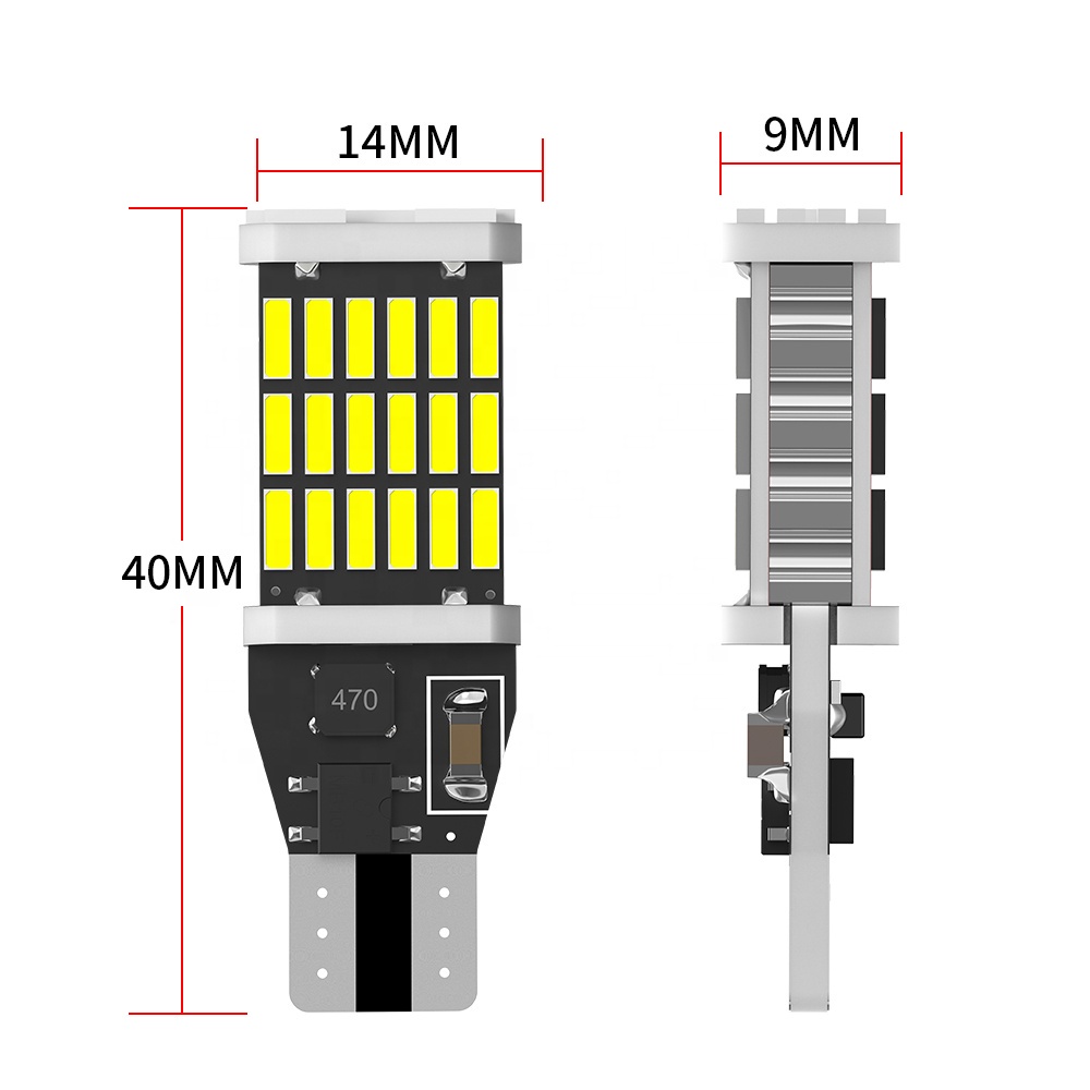 LAMPU LED MUNDUR fit T15 T10 W16W CANBUS 45 LED SUPER TERANG MOTOR MOBIL TERMURAH tahan panas awet