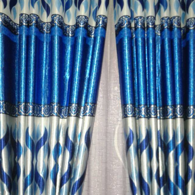 Gorden  blackout import biru L 100 cm T 200 cm