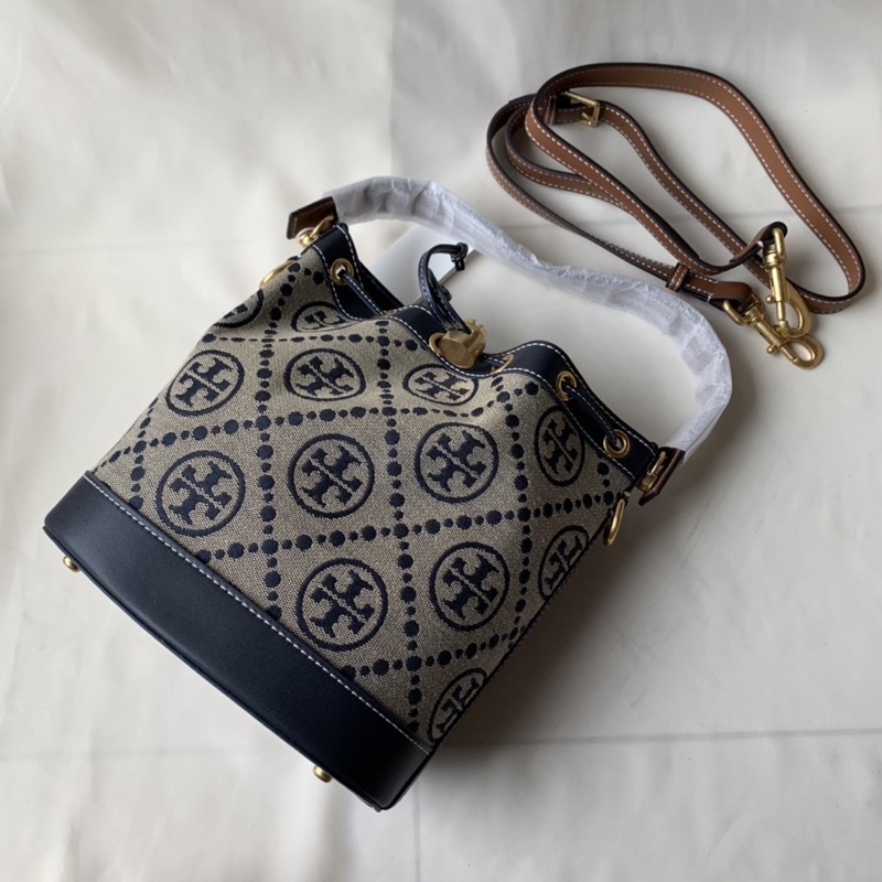 Tory Burch T Monogram Jacquard Bucket Bag (79487)