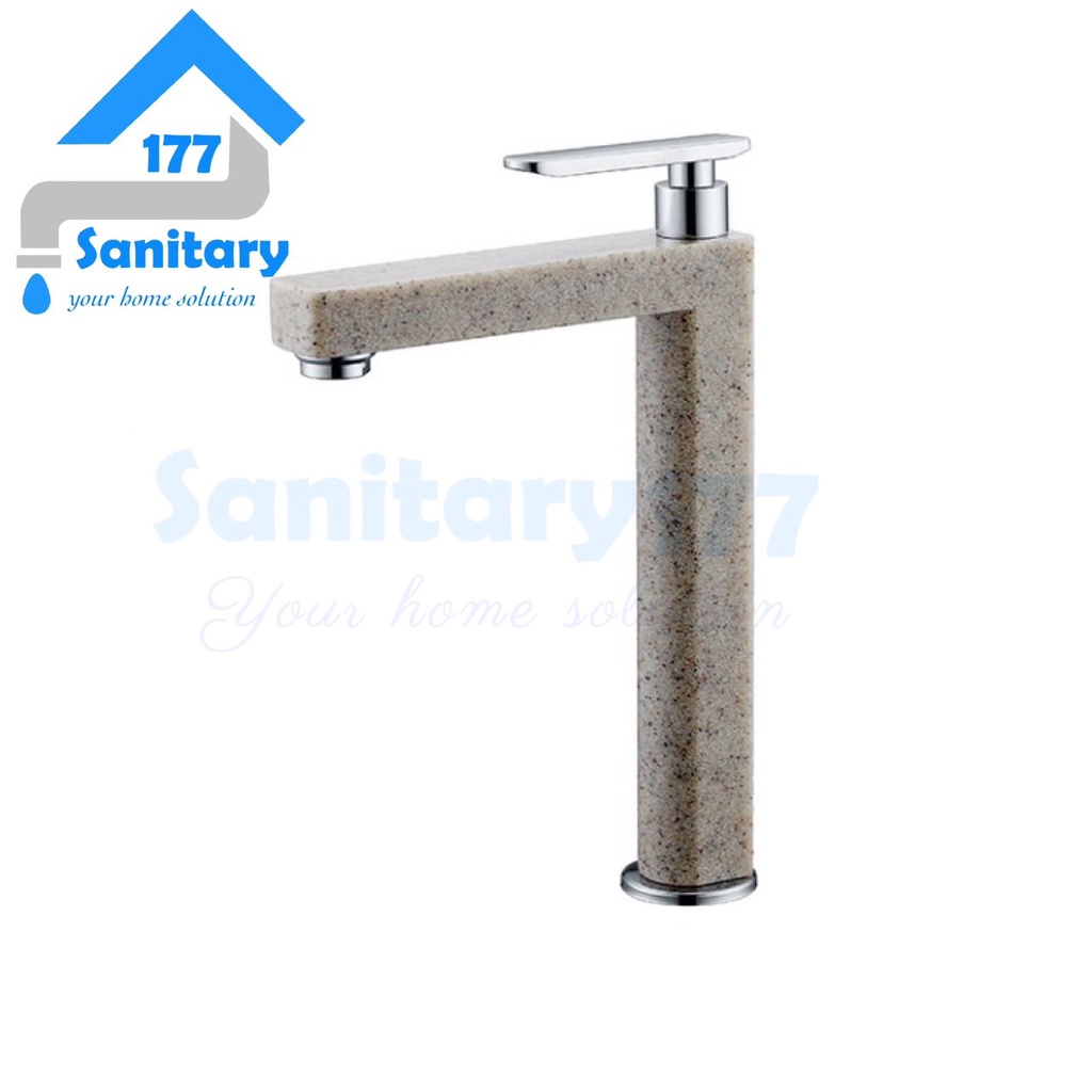 Kran wastafel Tinggi marble brass Minimalis Frap-keran air washtafel cuci tangan dingin basin brass faucet marmer kuningan tebal unik unique elegan elite