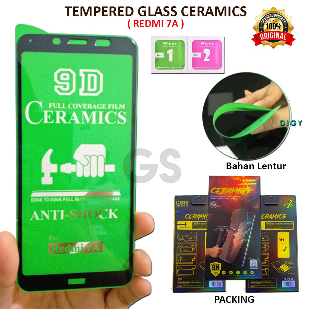 Ceramic Full REDMI NOTE 9  NOTE 9 PRO  7A  8 8A  NOTE 8 Tempered Flexibel Anti Pecah