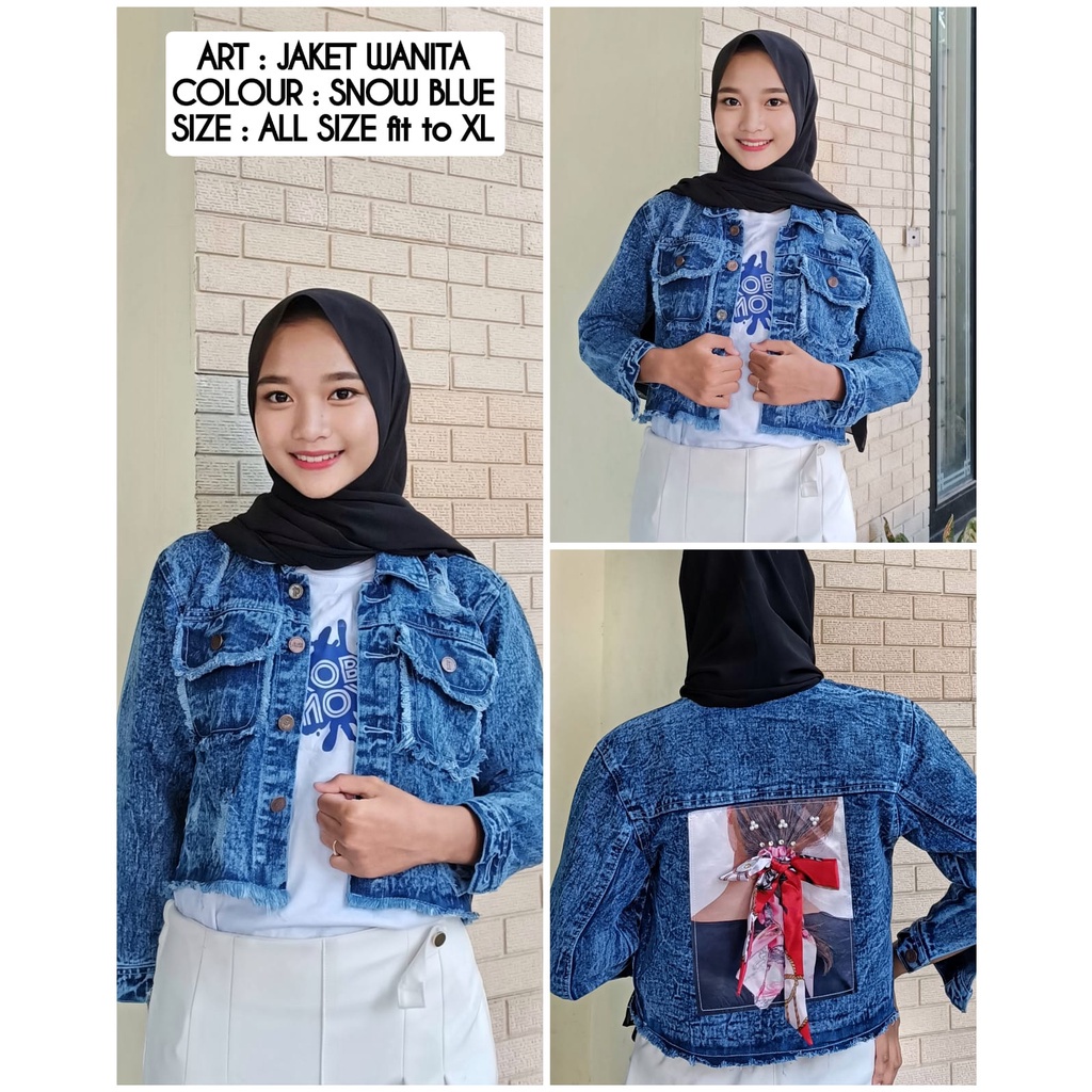 VITA JEANS- JAKET VINTAGE OVERSIZE JACKET-JACKET MOTIF GAMBAR