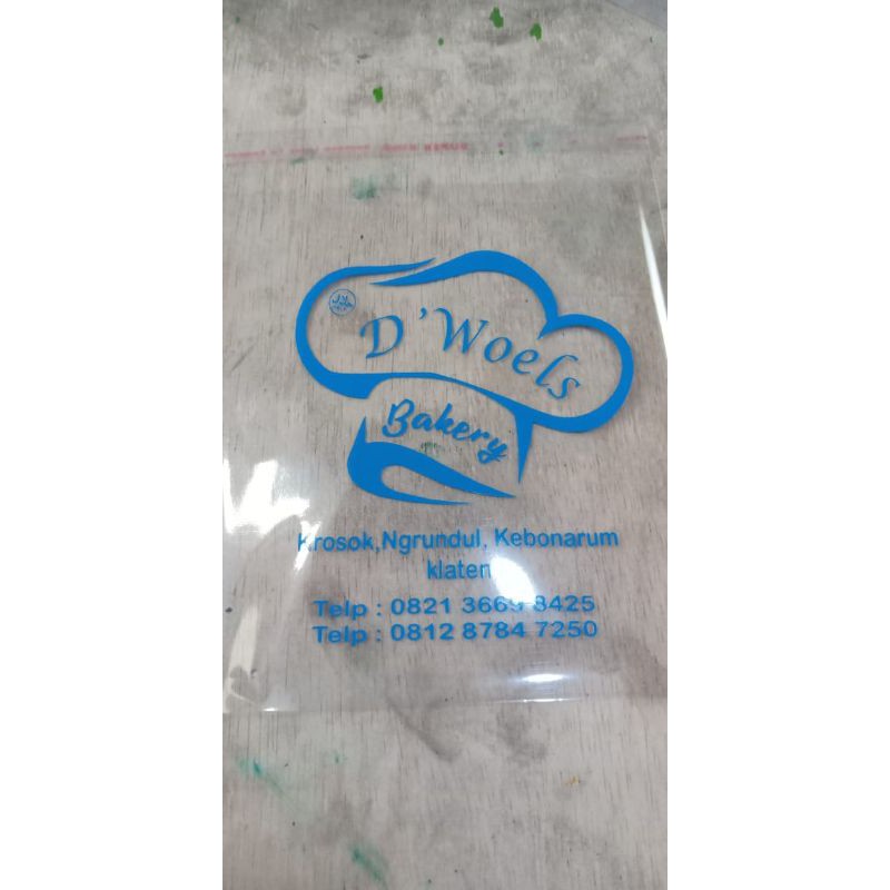 Sablon Plastik Murah Opp Roti 15x15