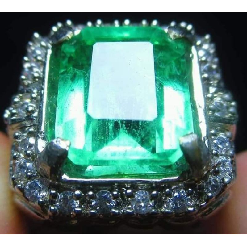 CINCIN PRIA BATU PERMATA ZAMRUD COLOMBIA ASLI CHATAM