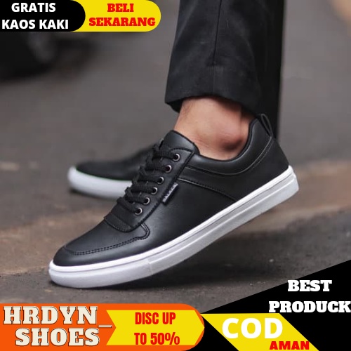 WALKER X TIAGO SepatuFormal Pantofel pria Resmi Hitam Kondangan Kerja Casual Slip On Kulit Asli 002