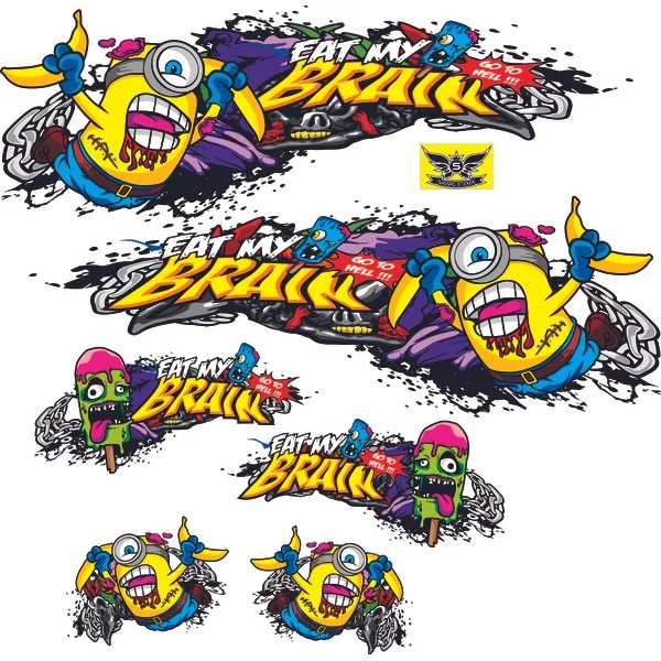 Striping Variasi Scoopy Minions Zombie Stiker Scoopy F1 Minions List Body Scopy Karakter Minions Shopee Indonesia