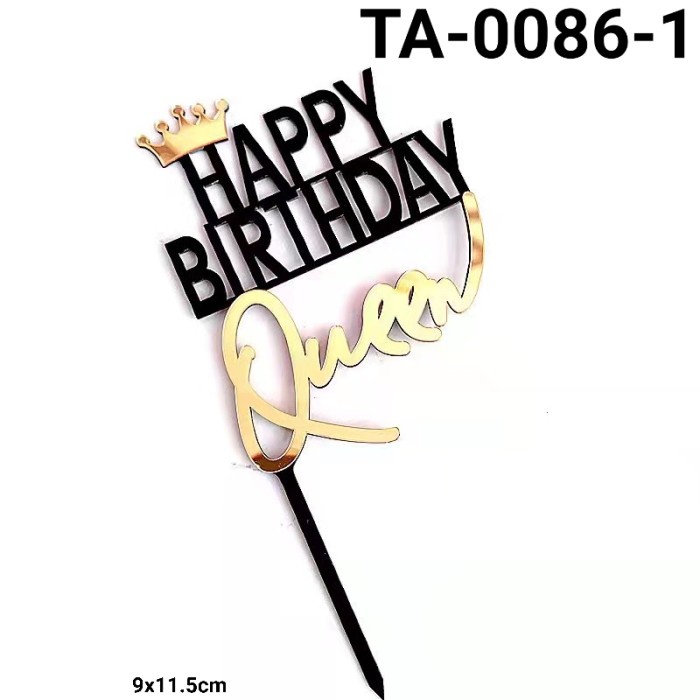 

GR-TA-0086 CAKE TOPPER KUE HAPPY BIRTHDAY KING QUEEN PRINCE PRINCESS BEST SELLER