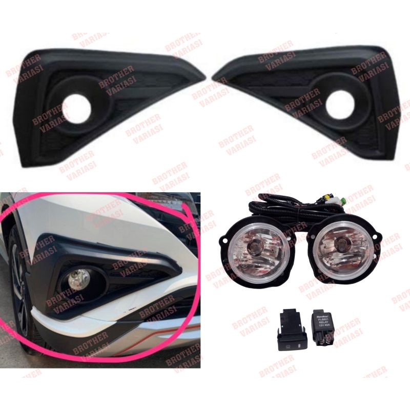 Paket Cover Lampu Foglamp TRD Komplit All New Rush Terios 2018 2021