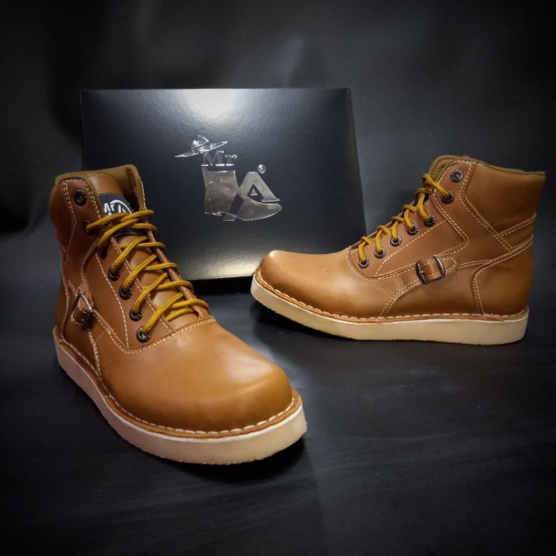 Sepatu Boots kulit Mr.LA original sepatu untuk pria