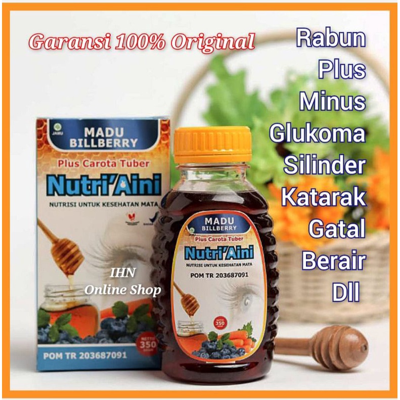 MADU NUTRI AINI ASLI ORIGINAL / OBAT MATA RABUN SILINDER GLUKOMA / NUTRI'AINI NUTRI AINI ASLI ORI / 