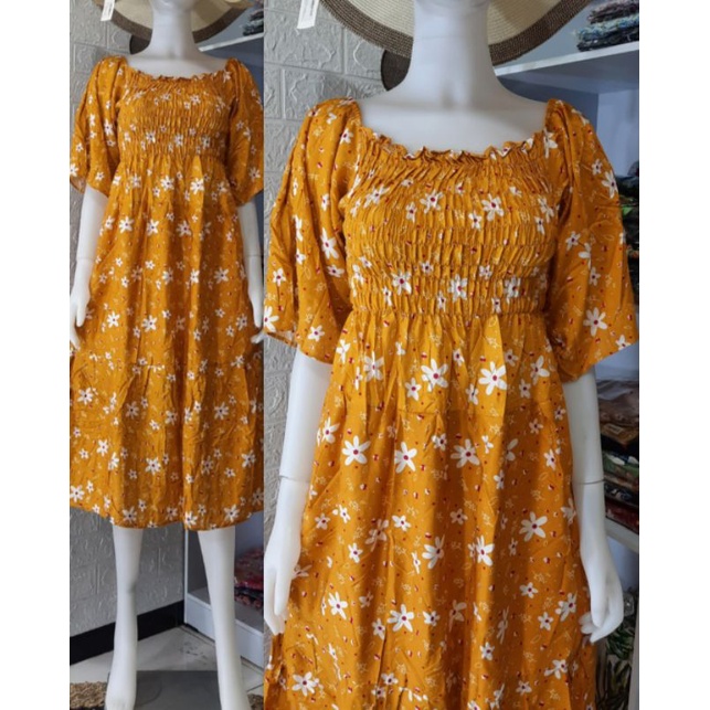 Daster bali kerut rok susun jumbo LD 120 / Dress kerut depan belakang / Daster viral / Dress viral r