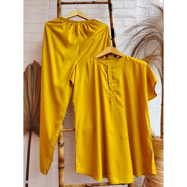 *Pajamas Busui Kancing tangan pendek celana panjang*/setcel panjang/daster kekinian/home dress