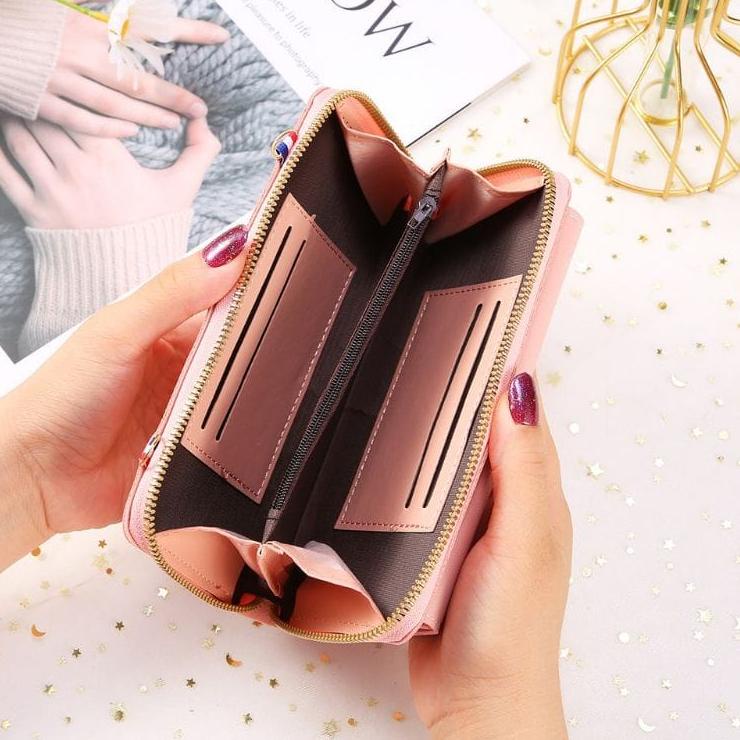 (Recomended) (27AN.ID) Dompet HP Wanita D1888 Tas Dompet Wanita Panjang Murah Real Pict