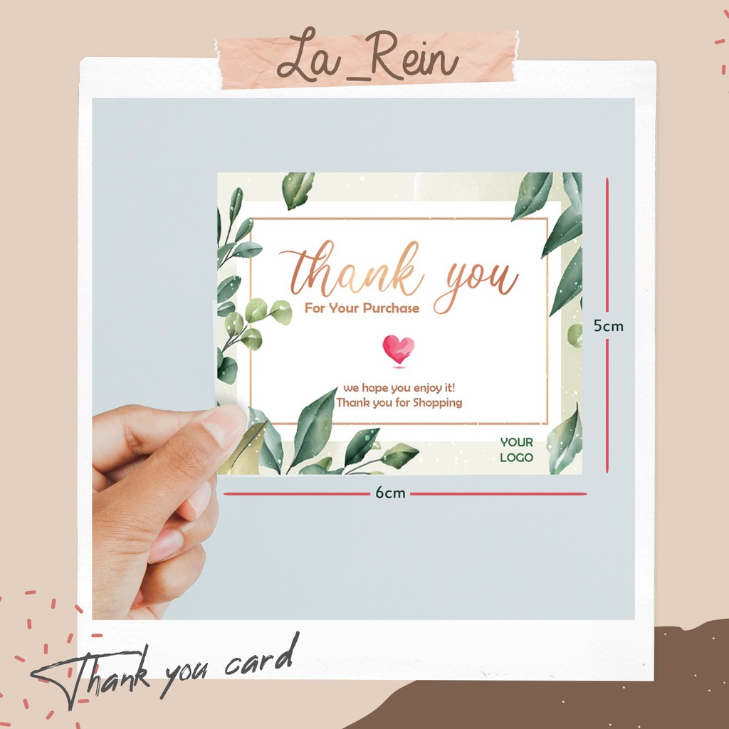 

NEW!! Premium Thankyou Card Online Shop Uk.5x6cm /Custom/Kartu Ucapan/Thanks Card/Label/