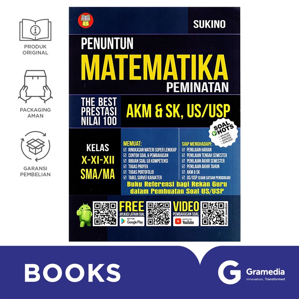 Sma/Ma Kls.X-Xi-Xii Penuntun Matematika Peminatan : Best Prestasi Nilai 100