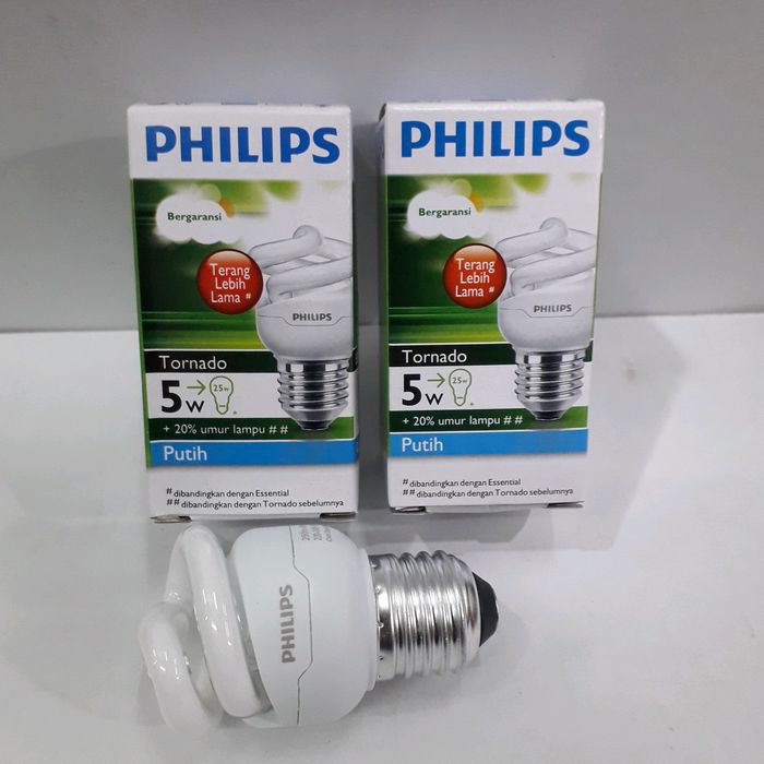 Lampu Spiral Philips Tornado 5W 8W 12W 15W 20W 24W 27W