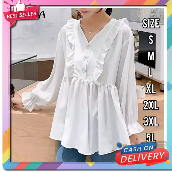 Blouse Wanita Trendy Atasan Terlaris Blouse Modern Import Baju Kekinia Namkyu Blouse - Size S M L Xl